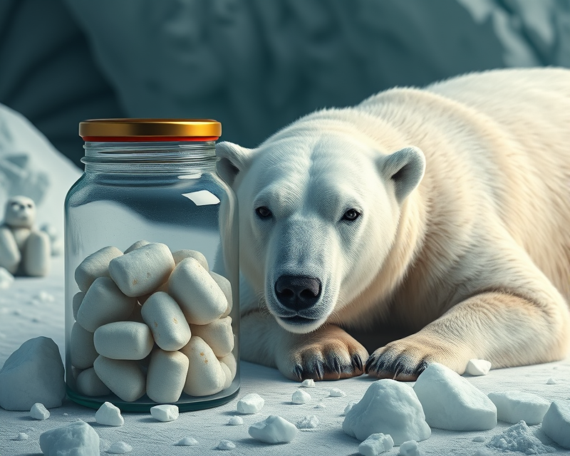 jar, polar bear